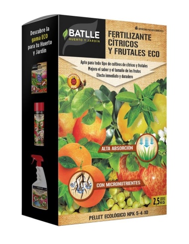 Fertilizante Citricos y Frutales Eco Pellet 2,5 kg (Batlle)